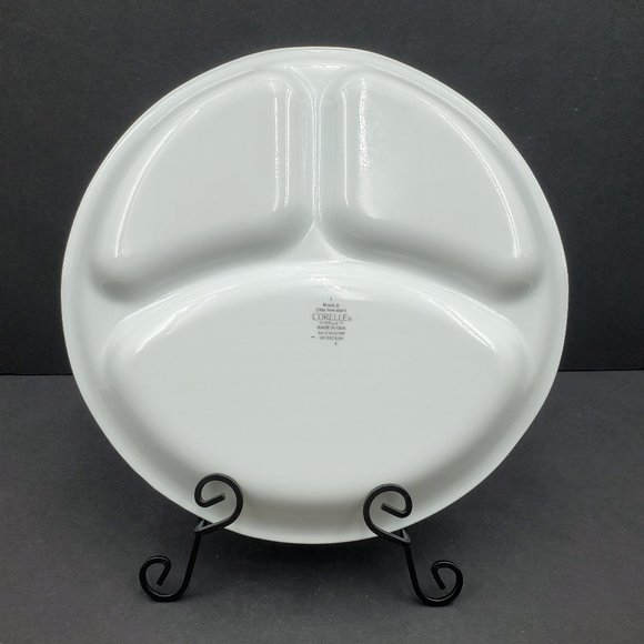 Corelle Winter Frost White Divided Dinner Plates 3 Section Grill Lunch Plates - Picture 3 of 5